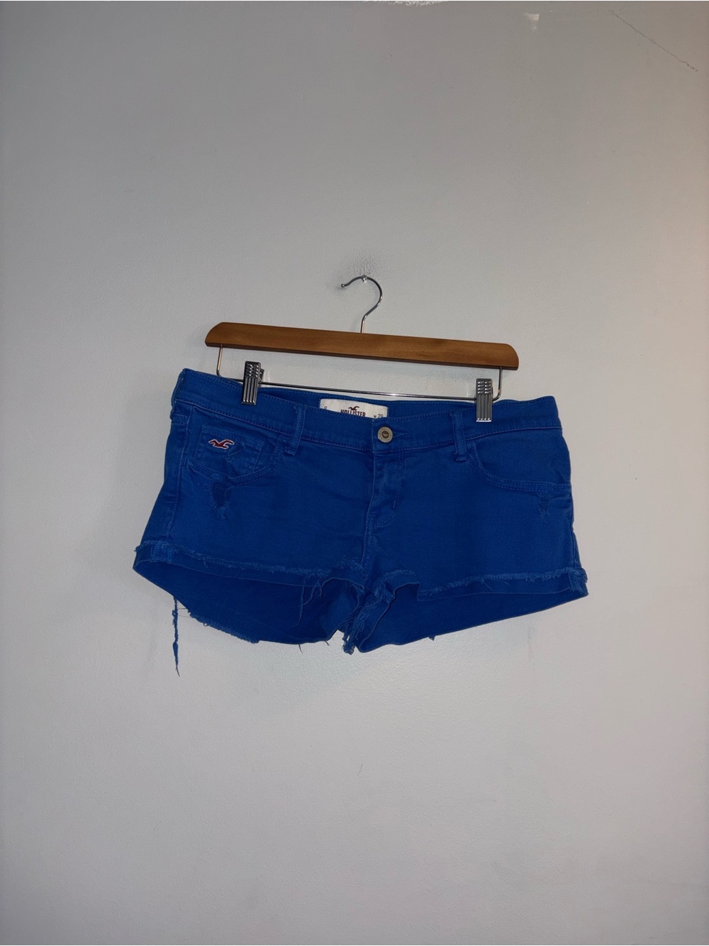 Hollister | Blue Distressed Denim Shorts
